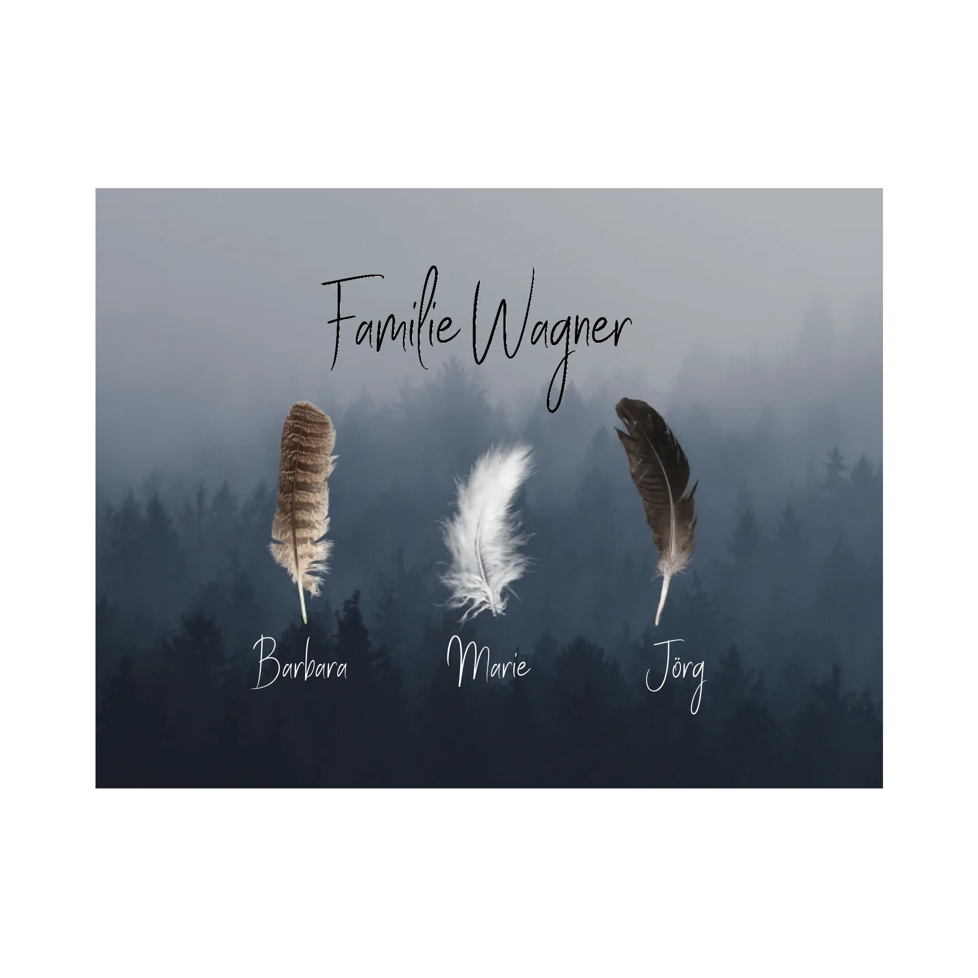 Familie in Federn