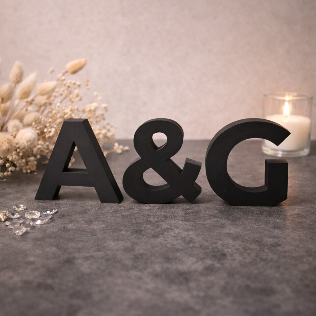 Personalisierte Initialen Hochzeit Tischdeko