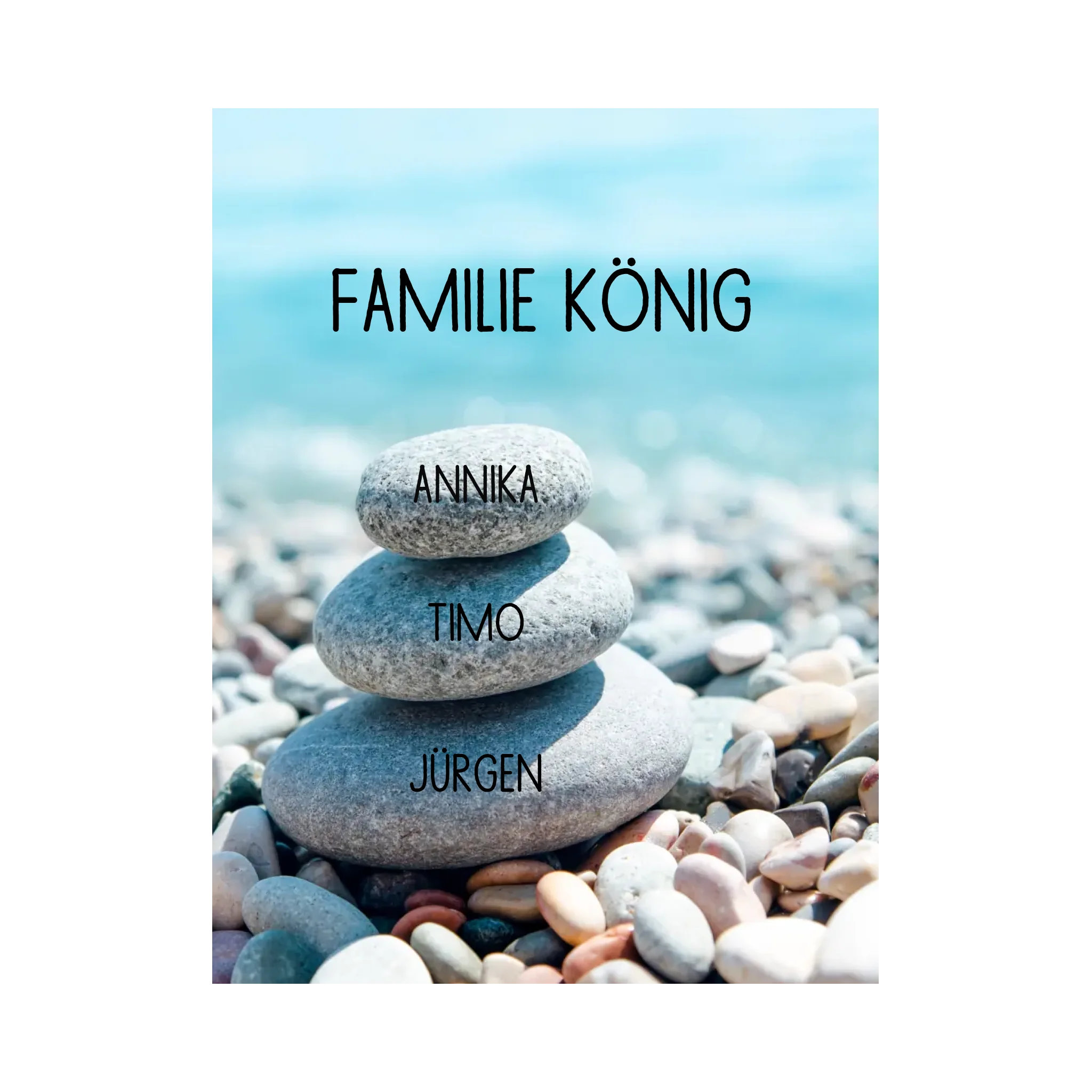 Familie als Steinturm