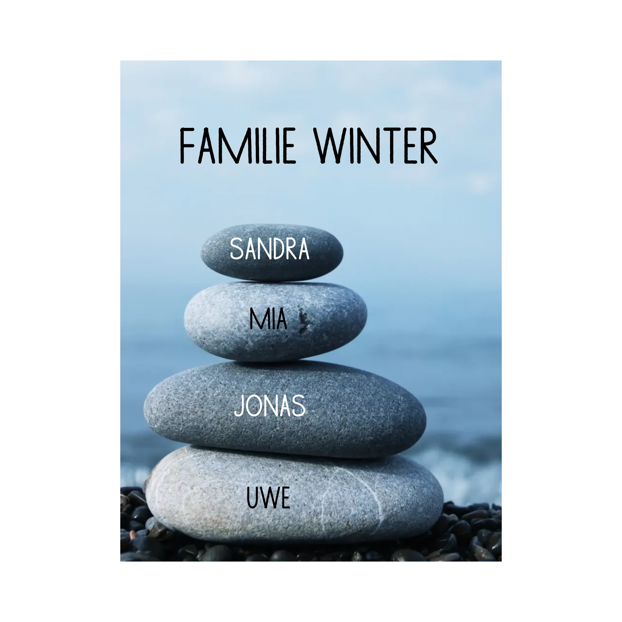 Familie als Steinturm