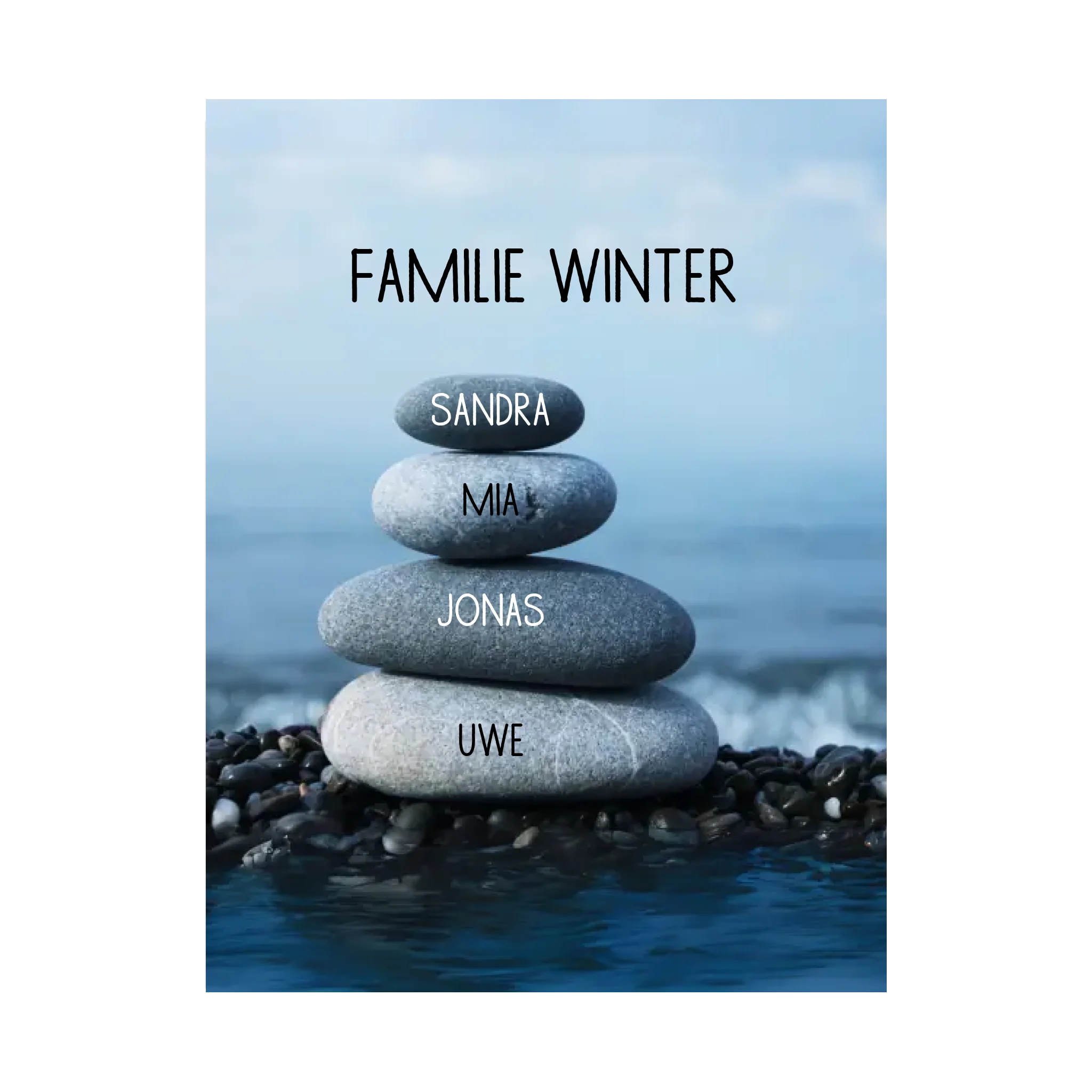 Familie als Steinturm