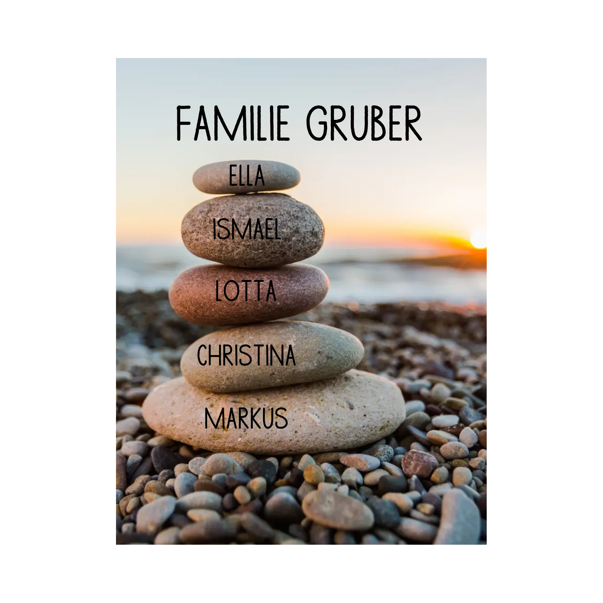 Familie als Steinturm