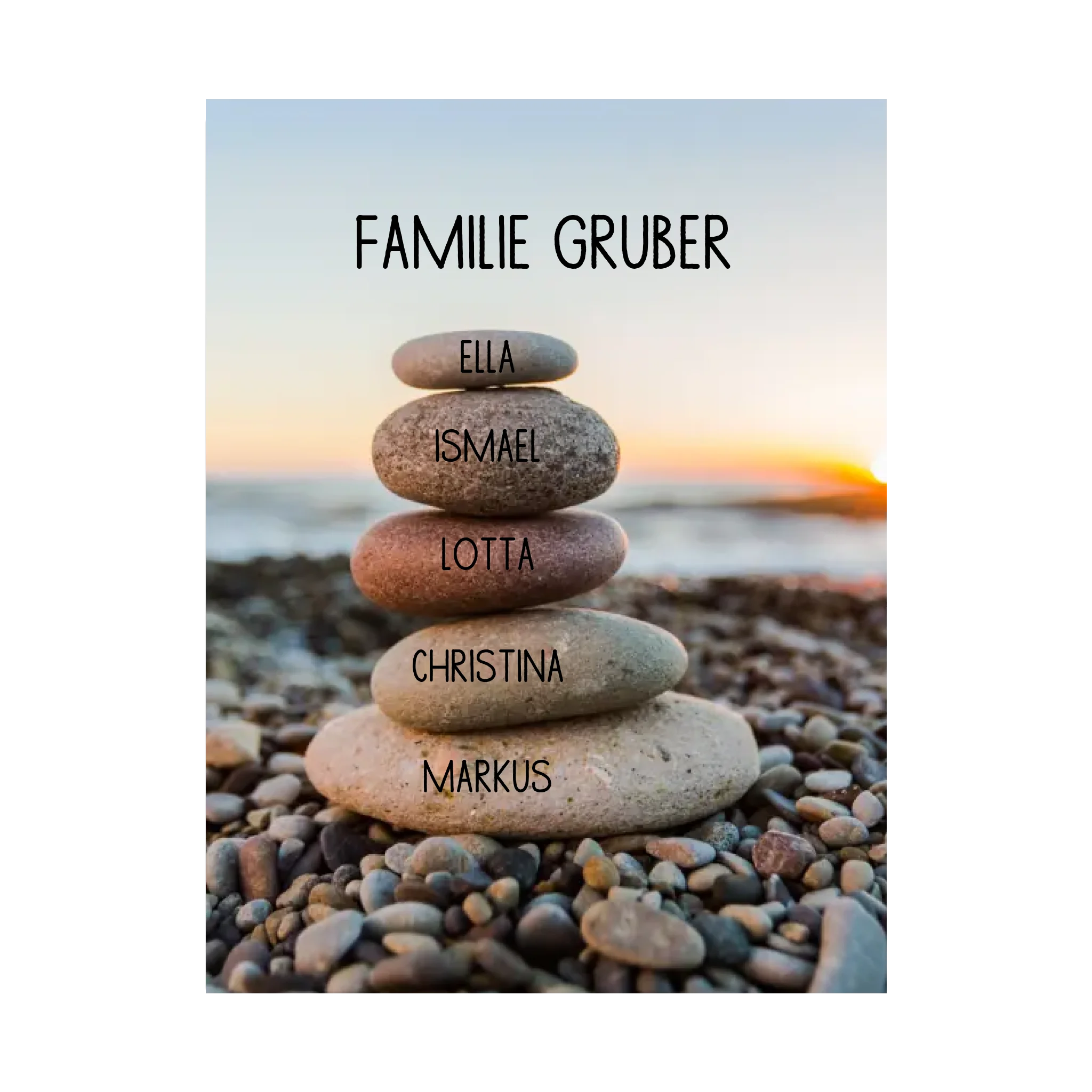 Familie als Steinturm