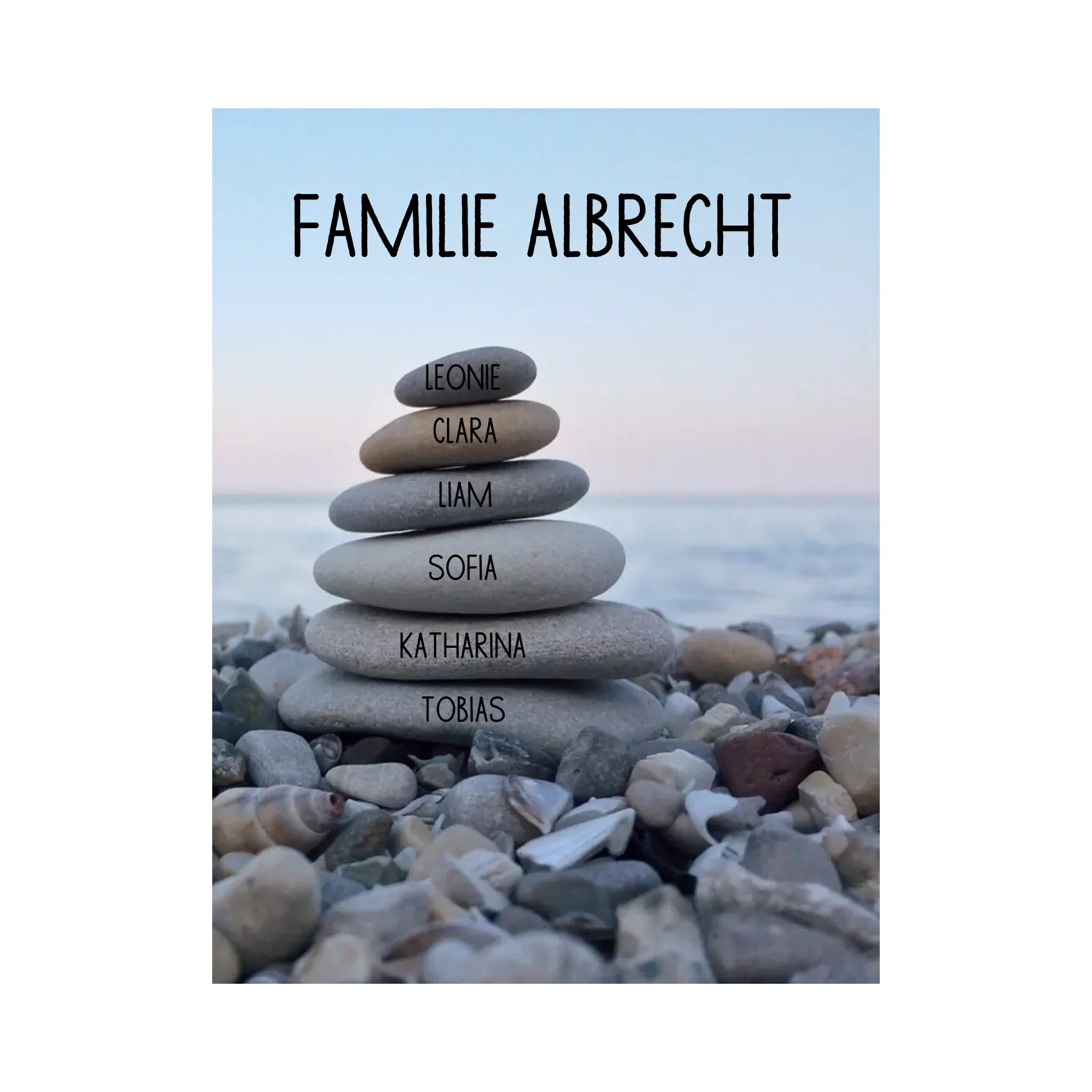 Familie als Steinturm