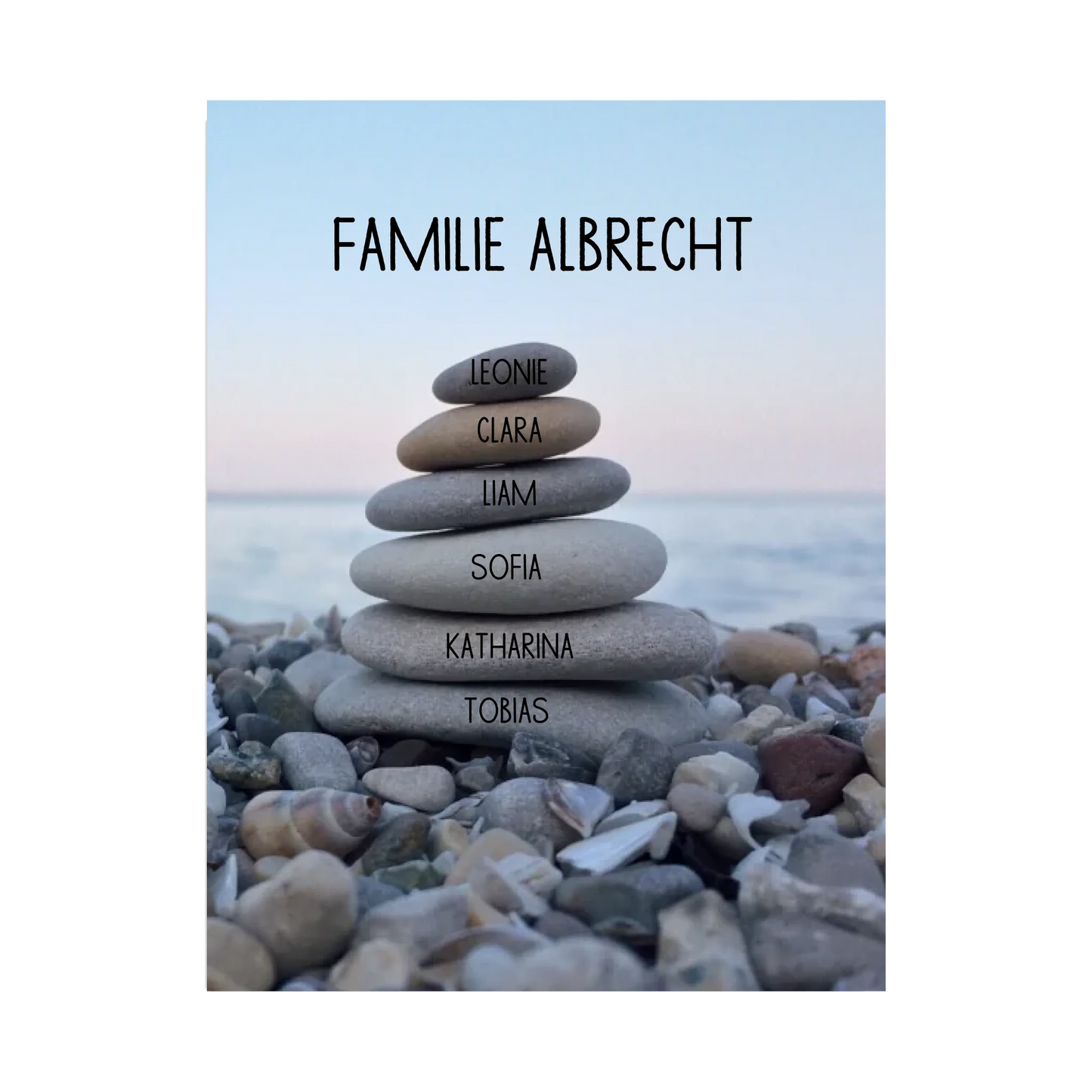 Familie als Steinturm