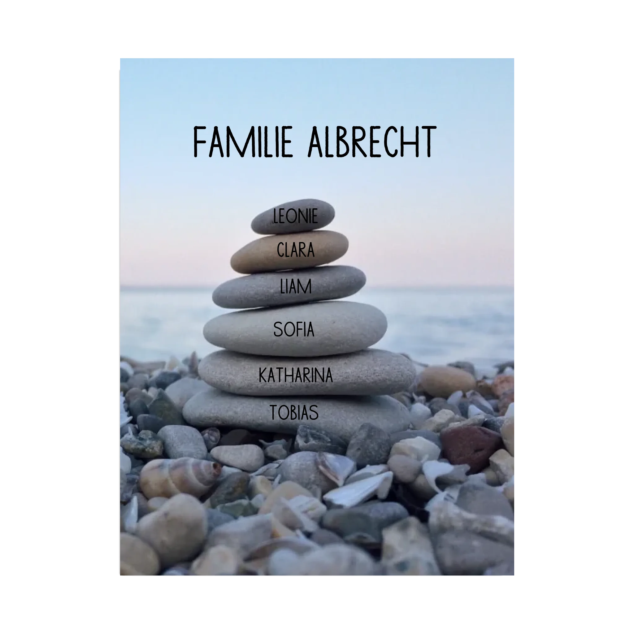 Familie als Steinturm