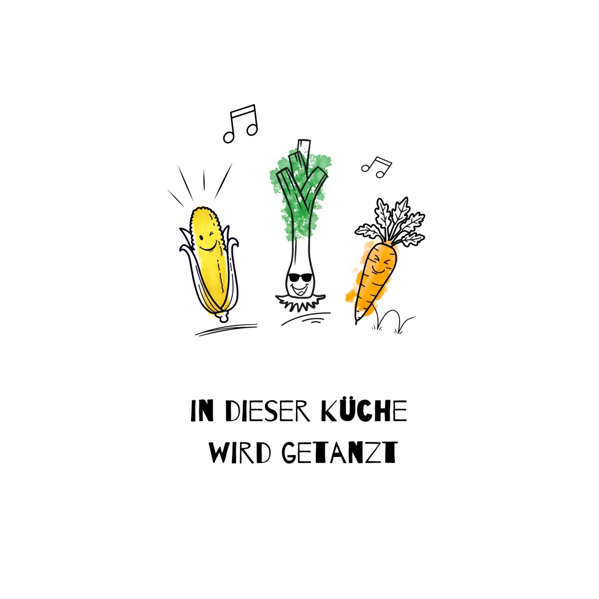 Lustiges Küchenposter Lauch