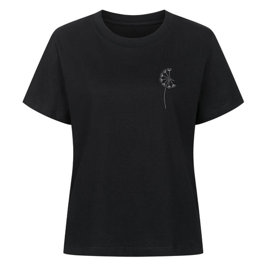 Mama-Kind-Shirt-Set aus Bio-Baumwolle mit Pusteblumen-Design: Auf dem taillierten Mama-Shirt fehlt ein Schirmchen, das auf dem Kind-Shirt einzeln erscheint. Symbol für Liebe, Verbindung und Loslassen. Die Shirts liegen auf natürlichem Hintergrund, modern und nachhaltig inszeniert. Ideal als Muttertagsgeschenk, zur Geburt oder für emotionale Familienmomente. Perfekt für Etsy-Käufer, die etwas Besonderes suchen.