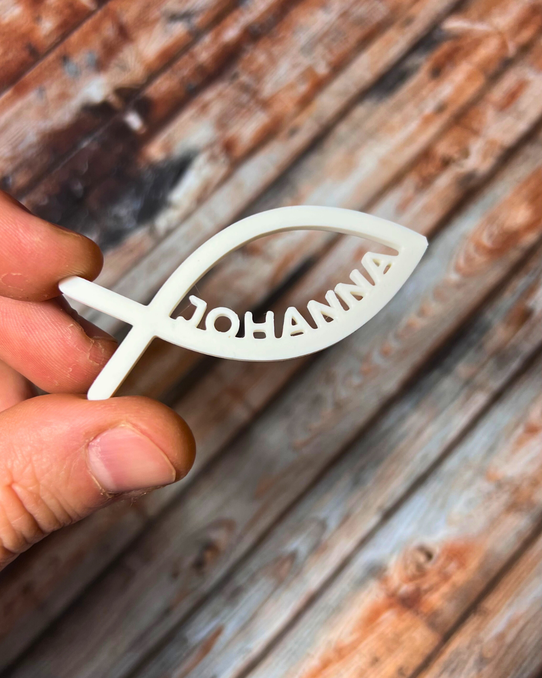 Tischdeko Taufe, Kommunion, Konfirmation & Firmung personalisiert Streudeko Fisch