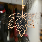 Nachhaltige Herbstdeko 3D Blätter Set (4) – minimalistische Wand- & Tischdeko aus PLA, Braun/Orange, Blatt-Mobile modern Geschenk herbstlich