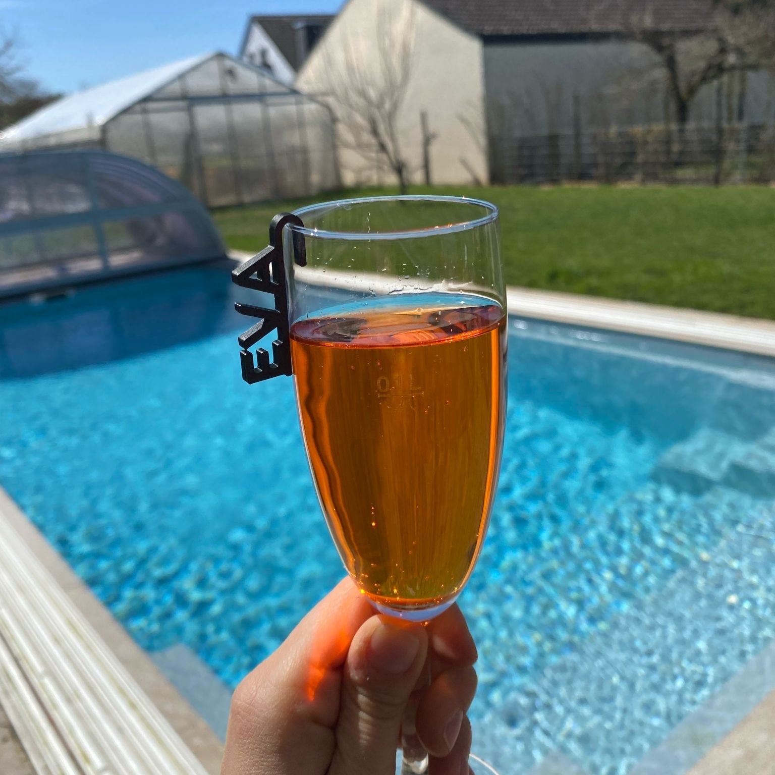 Glasanhänger Eva Aperol Pool