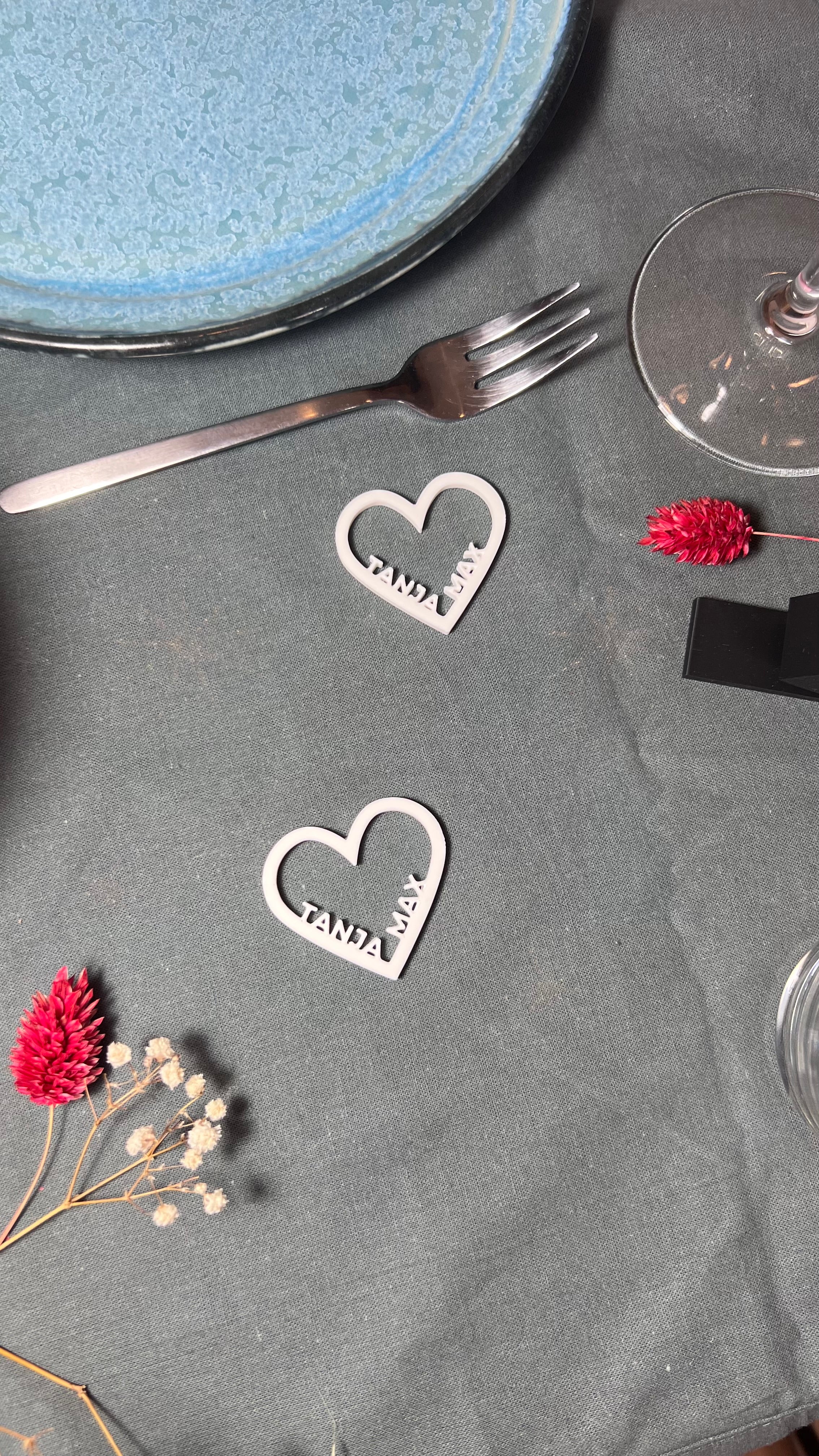 Tischdeko Hochzeit 3D-gedruckte Herz-Streudeko