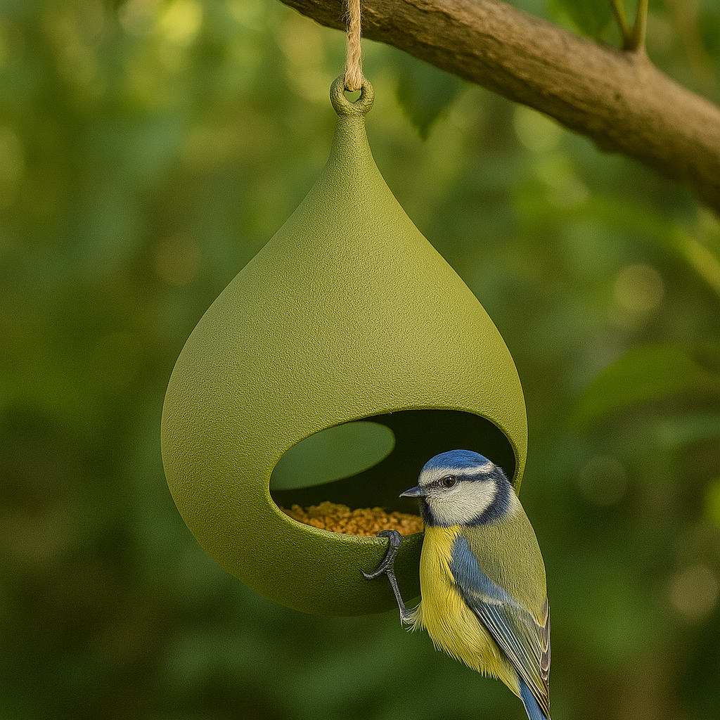 Vogelhäuschen mit Maise
