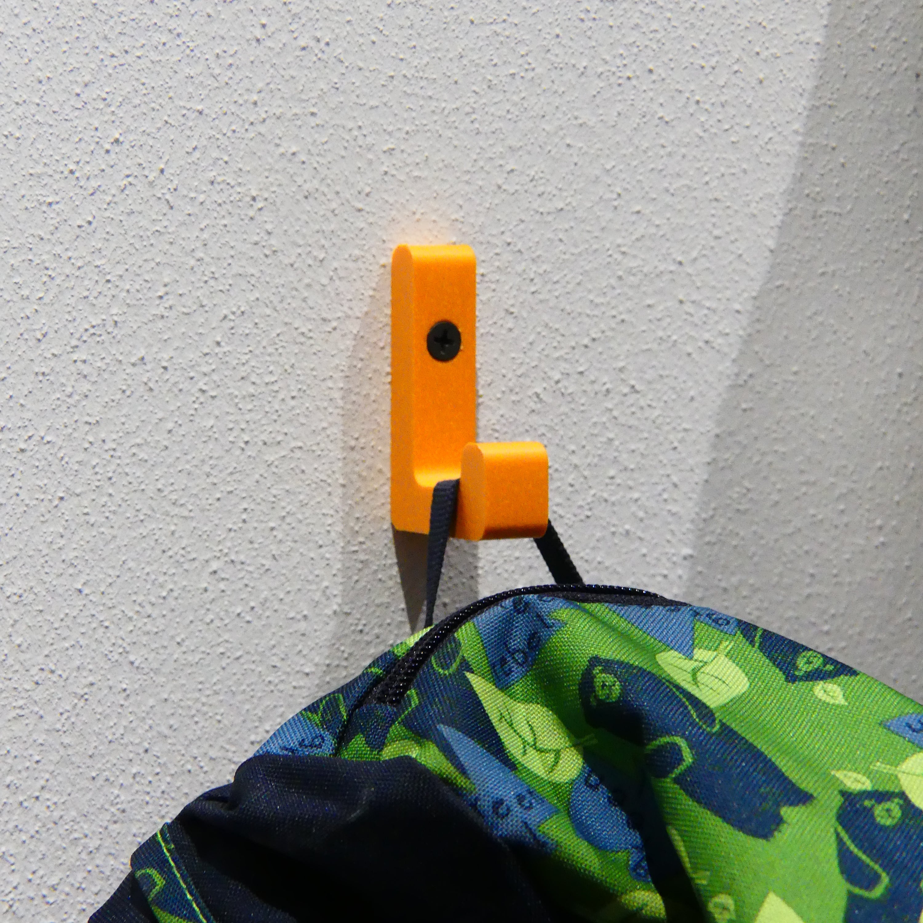 Oranger Wandhaken aus PLA mit 20KG 