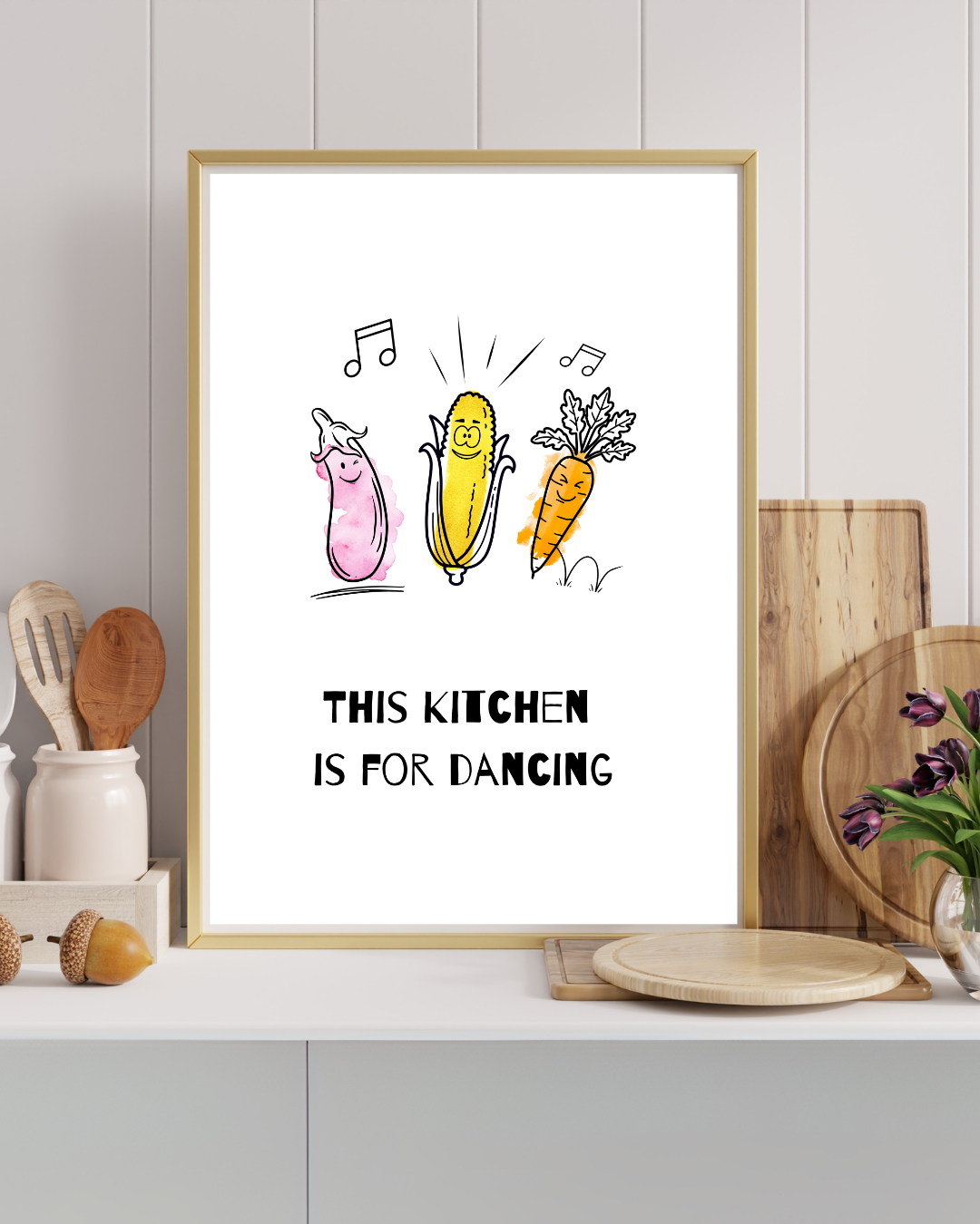 Lustiges Küchenposter "this kitchen is for dancing"