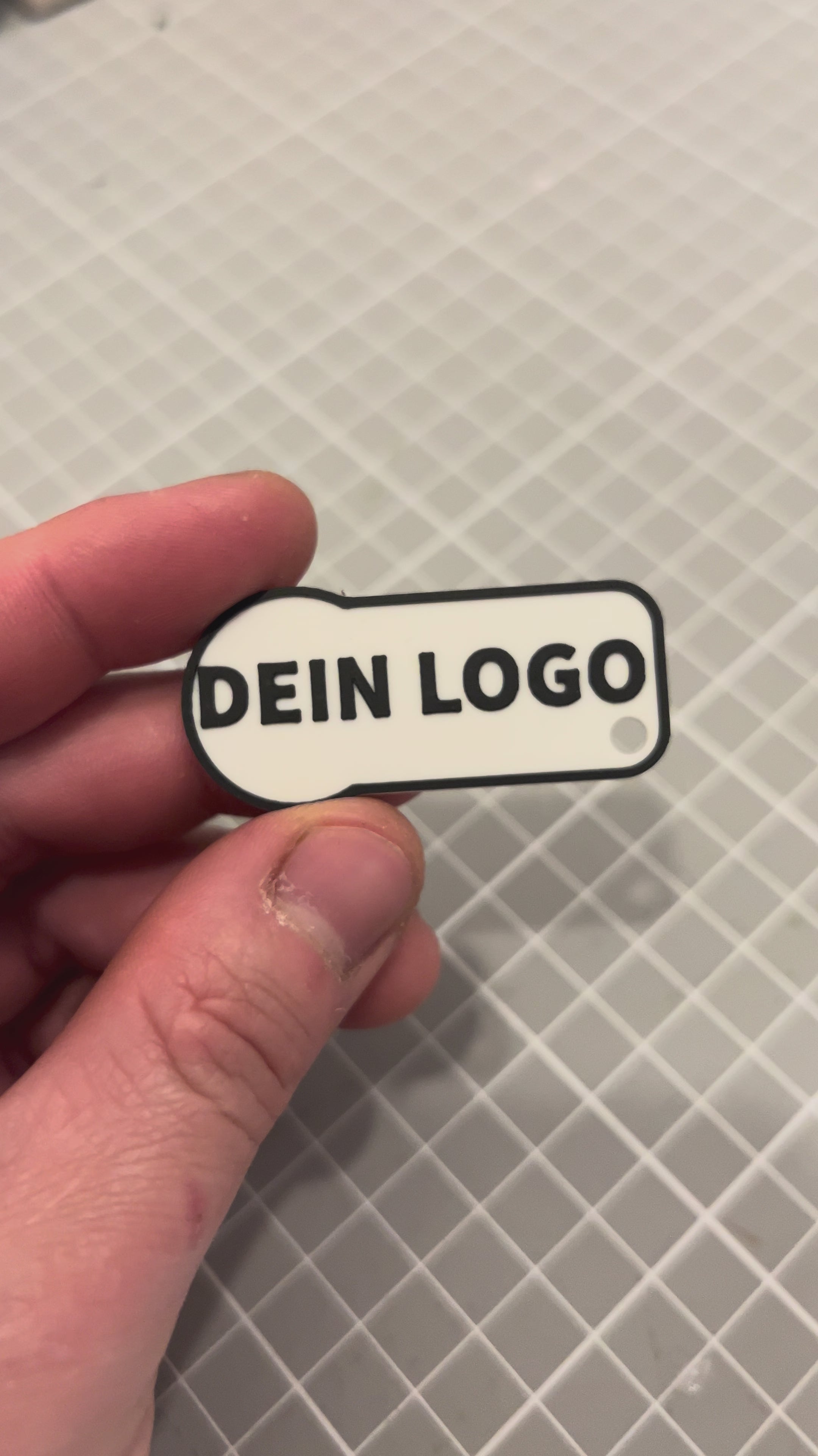 personalisierter Einkaufschip - Schlüsselanhänger - herausziehbar